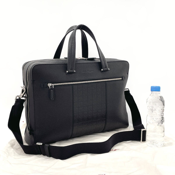 Salvatore Ferragamo Business bag FZ-24 Gancini 2way leather Black mens New