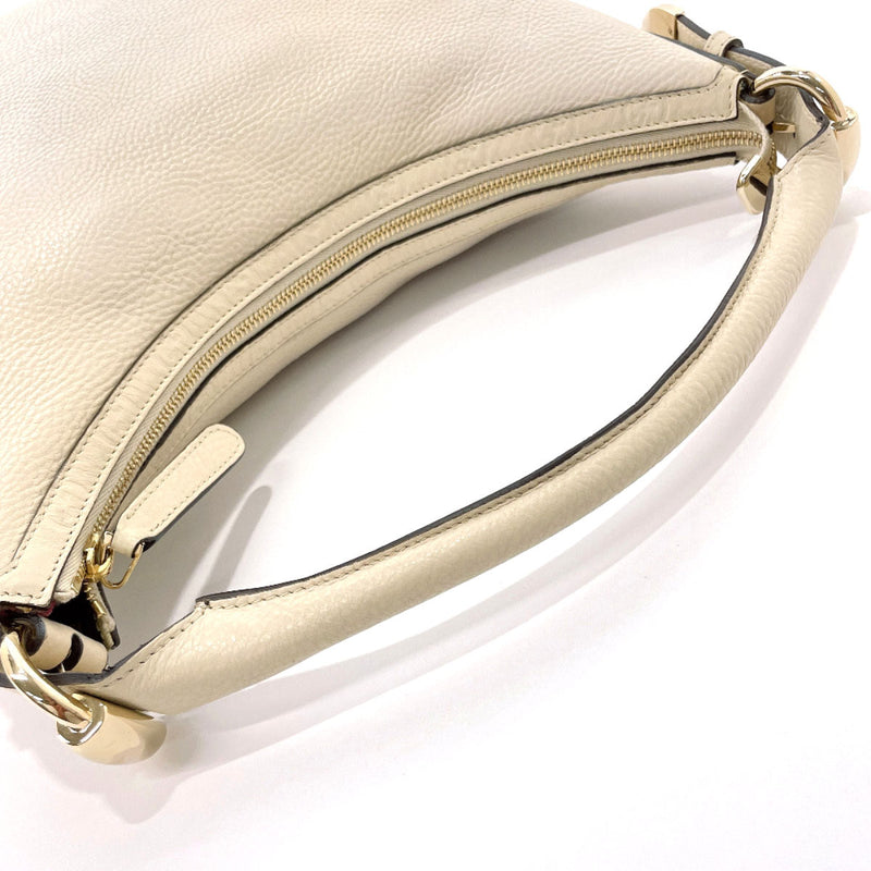 GUCCI Shoulder Bag 181515 one belt Sima leather Ivory Women Used