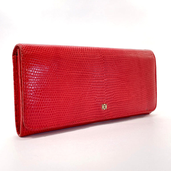 LOEWE purse anagram leather Red Women Used