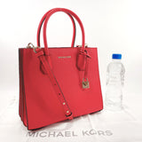 Michael Kors Handbag 30F8GM9T2T accordion Mercer leather Red Women New