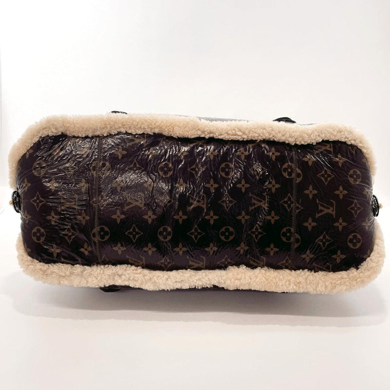 Louis Vuitton Limited Edition Black Leather Monogram Fleece Teddy